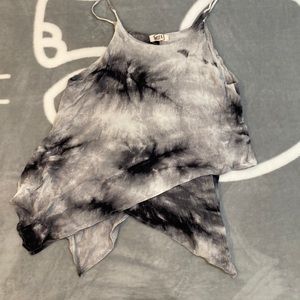 West K tank top with black, grey, and white design.